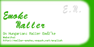 emoke maller business card